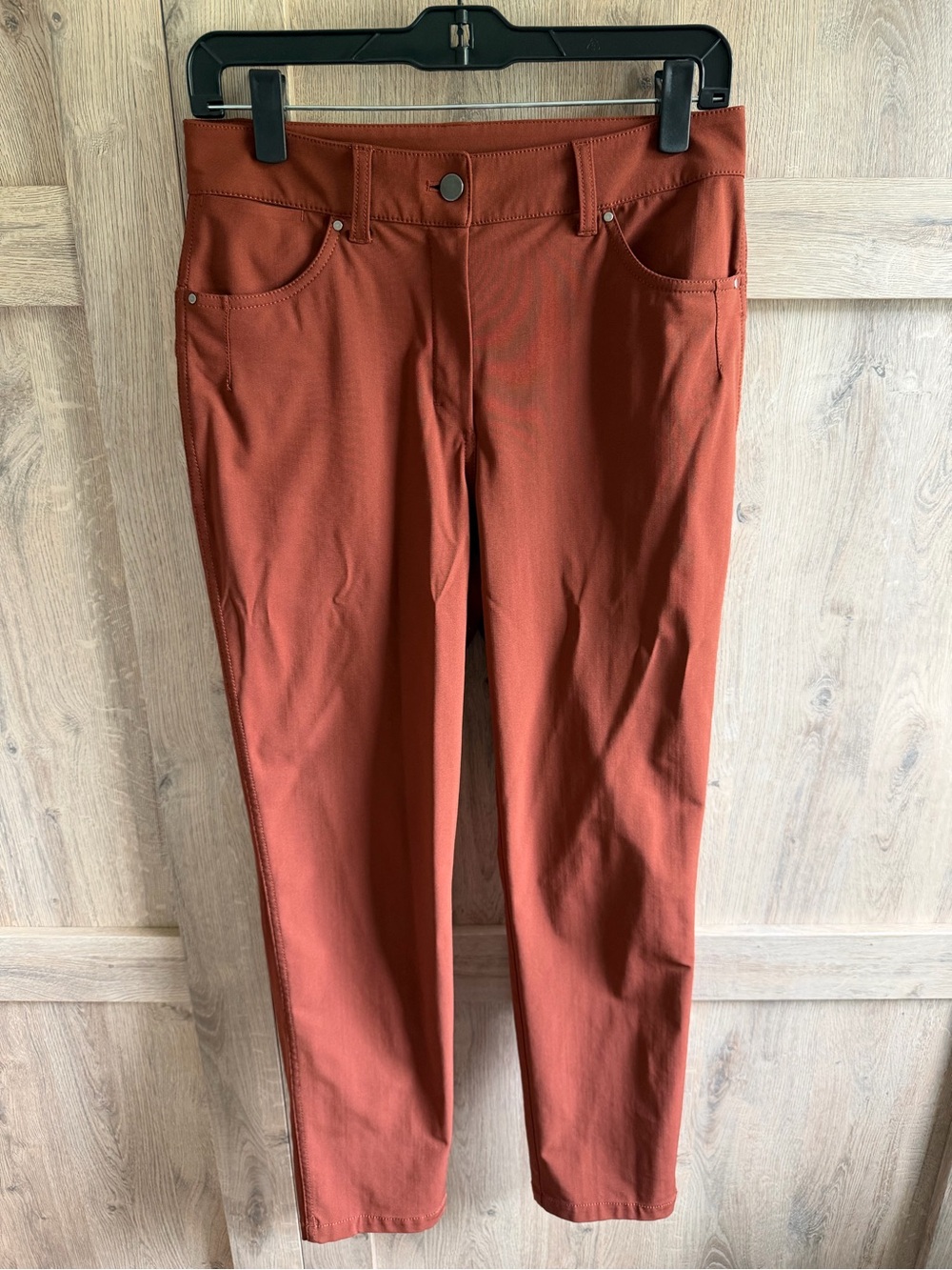 Women Lululemon City Sleek 5 pocket 7/8 pant high rise in Dark Terracotta,size 6